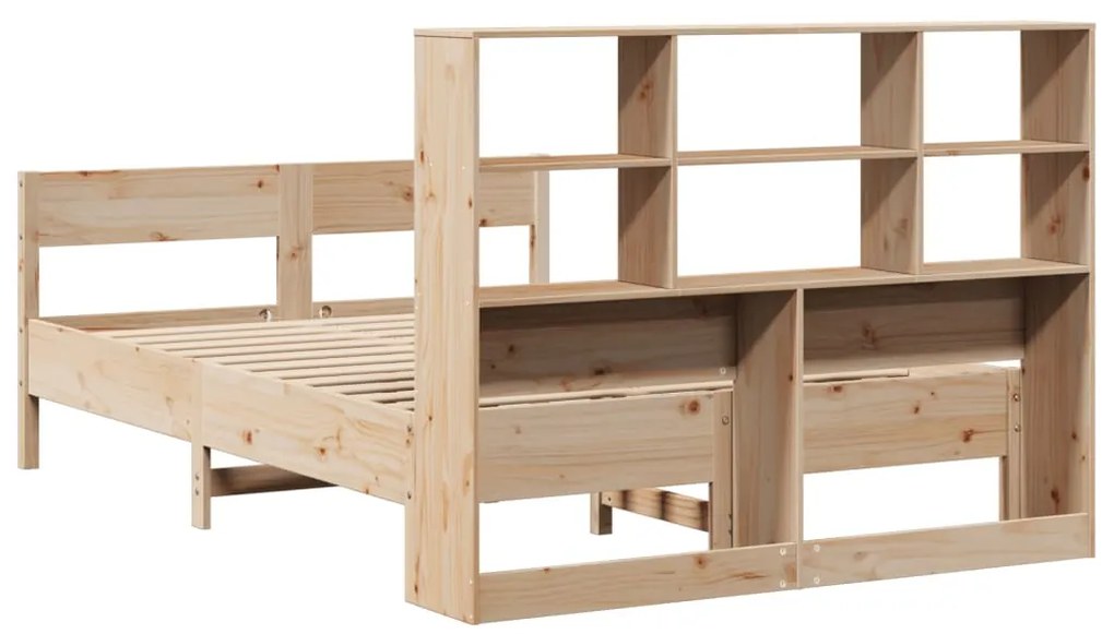 Cama com estante sem colchão 120x190 cm pinho maciço