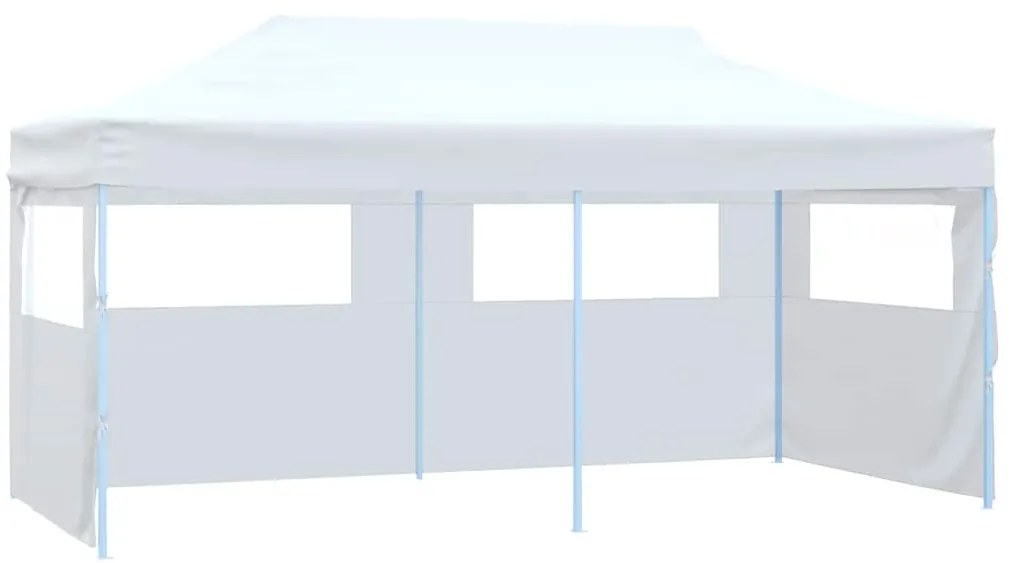 Tenda dobrável profissional festas 4 paredes 3x6m aço branco