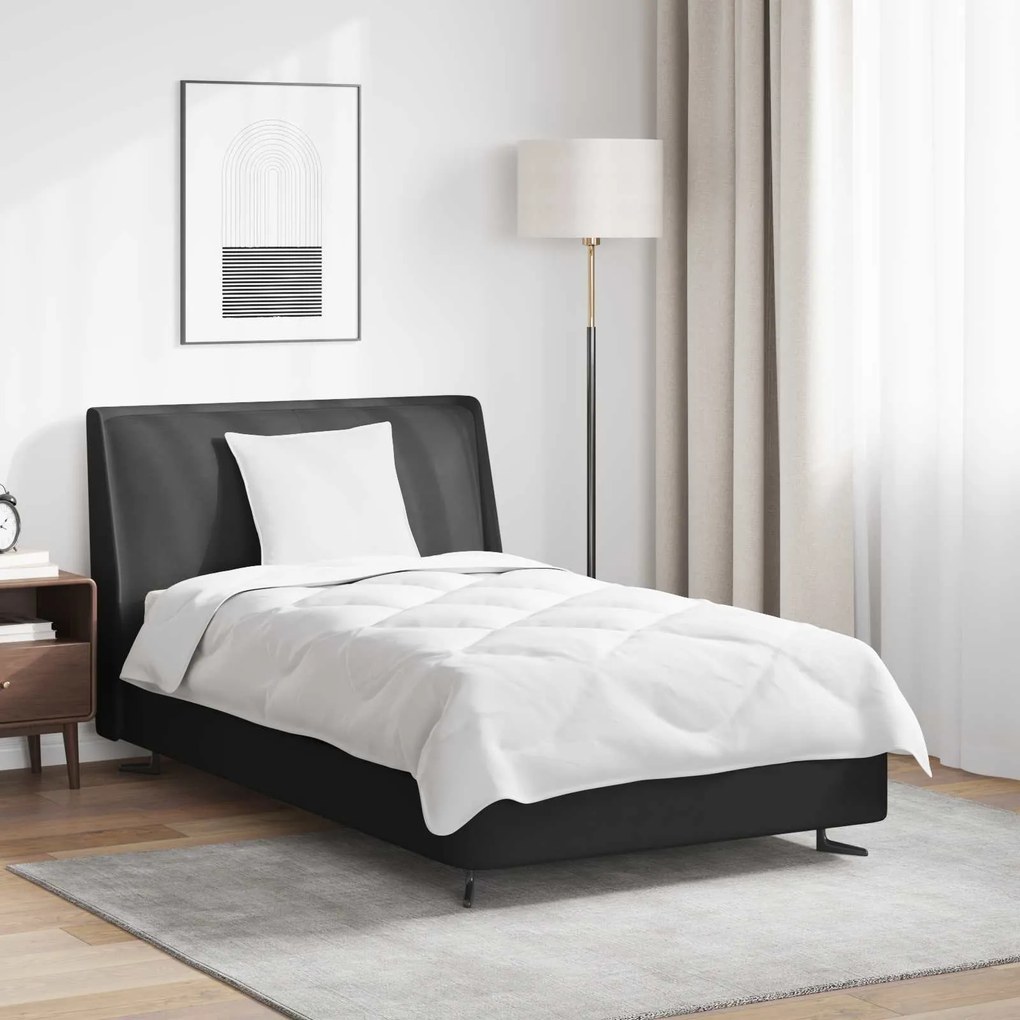 vidaXL Edredão com travesseiro 2 pcs Branco Microfibra