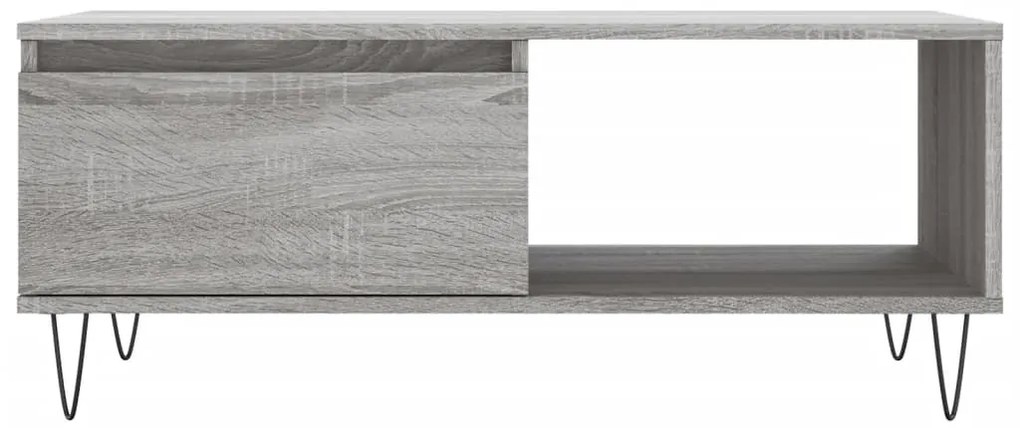 Mesa de centro 90x50x36,5 cm derivados madeira cinzento sonoma