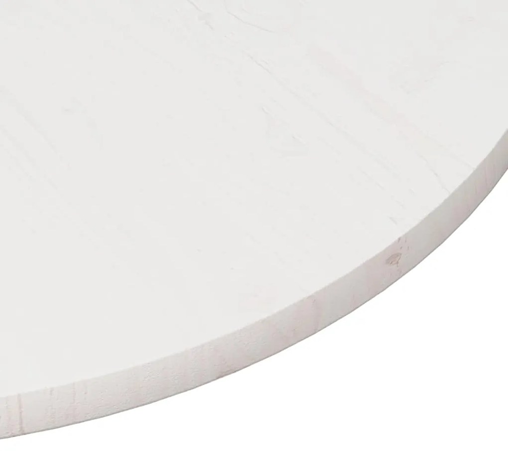 Tampo de mesa pinho maciço Ø80x2,5 cm branco