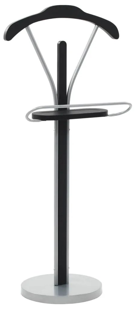 Cabide de pé 45x35x107 cm preto e cinzento