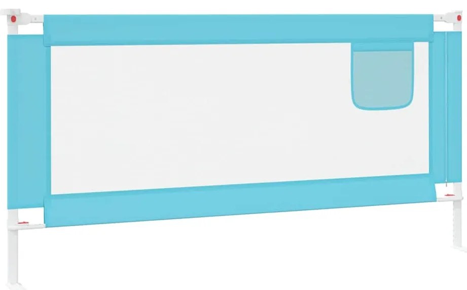 Barra de segurança p/ cama infantil tecido 180x25 cm azul