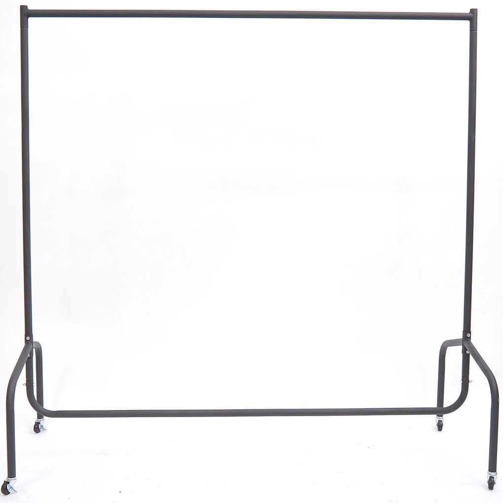 Suporte para cabide roupa 120x60x150 cm Tubo de ferro 4 rodas Homcom