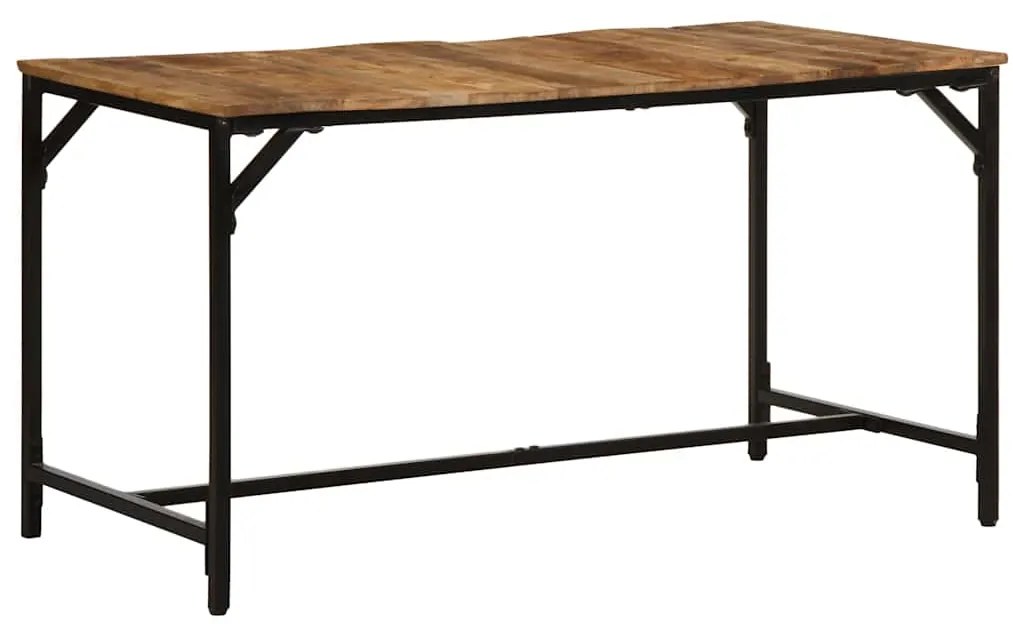 Mesa de jantar 140x70x75 cm madeira de mangueira maciça áspera