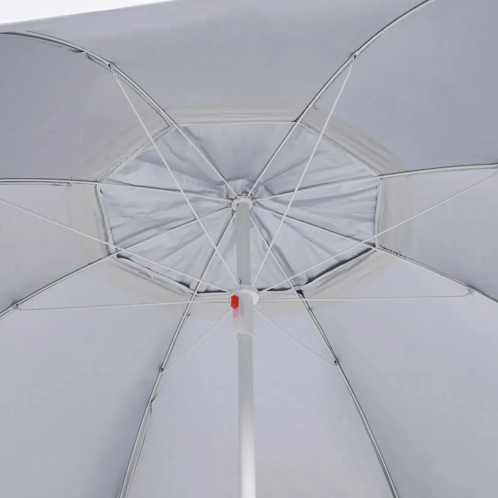 Guarda-sol de praia com paredes laterais 215 cm antracite