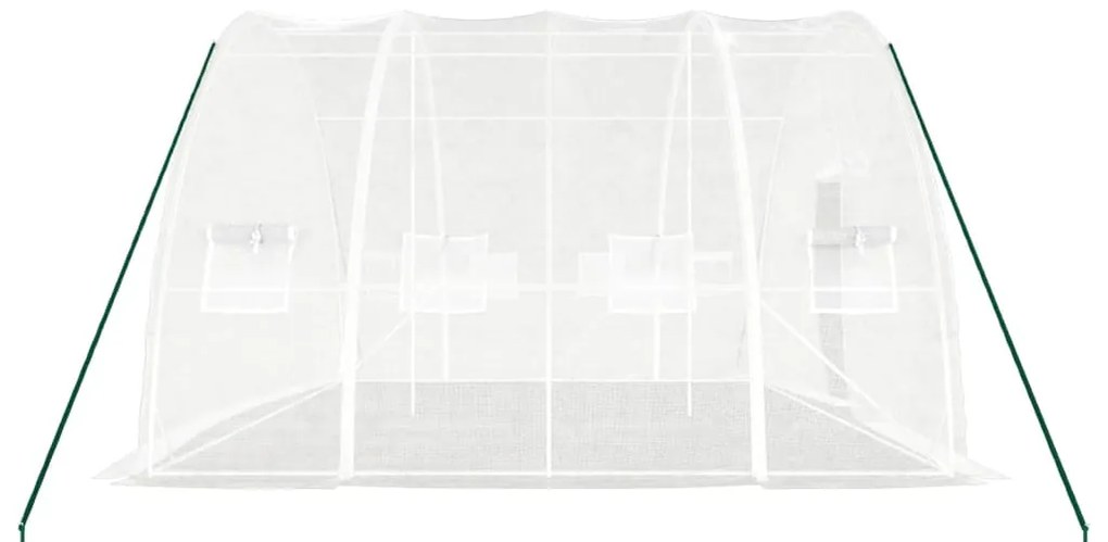 Estufa com estrutura de aço 24 m² 6x4x2,85 m branco