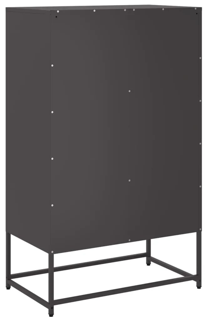 Móvel alto 68x39x111,5 cm aço preto