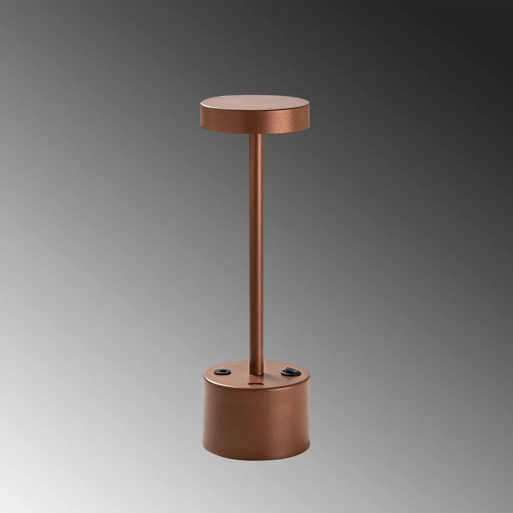 Candeeiro de Mesa Keyf – Cobre – Diâmetro 9 cm Altura 28 cm