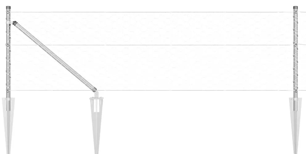 Cerca Hexagonal vidaXL 0,6x10 m Aço Galvanizado