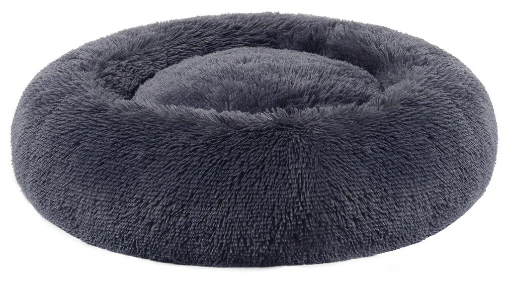 Cama para animais de estimação tipo donut com capa removível | FEANDREA | 60 x 60 x 20 cm | cinzento escuro | PGW038G02.