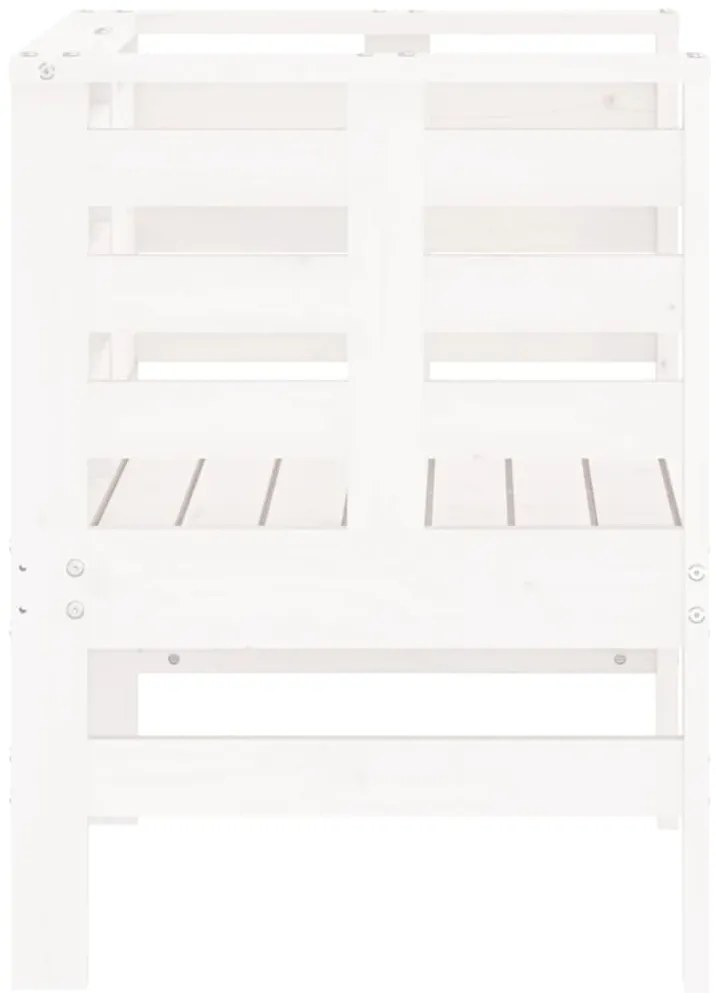 Cadeiras de jardim 2 pcs 61,5x53x71 cm pinho maciço branco