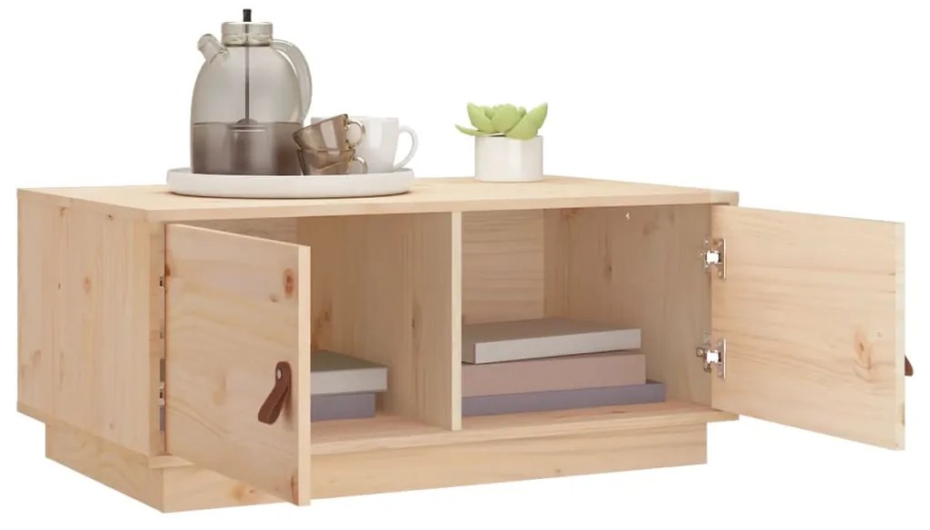 Mesa de centro 80x50x35 cm pinho maciço