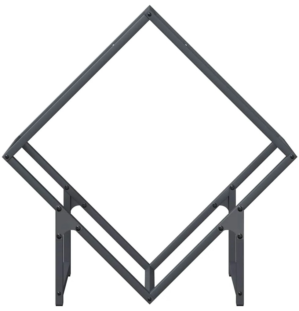 Suporte para lenha 60x25x60 cm aço laminado a frio antracite