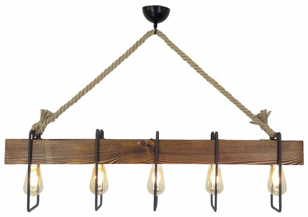 Chandelier Demir – Walnut/Black/Beige – 100 x 11 x 55 cm