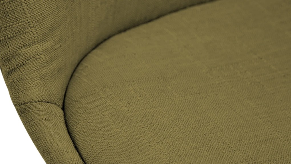 Cadeira de cozinha e sala de jantar Borneo em tecido com estrutura branca 48 x 84 x 55 cm Verde