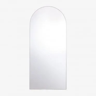 Espelho De Parede De Metal Belm Cinza Cromado & 90 X 200 Cm - Sklum