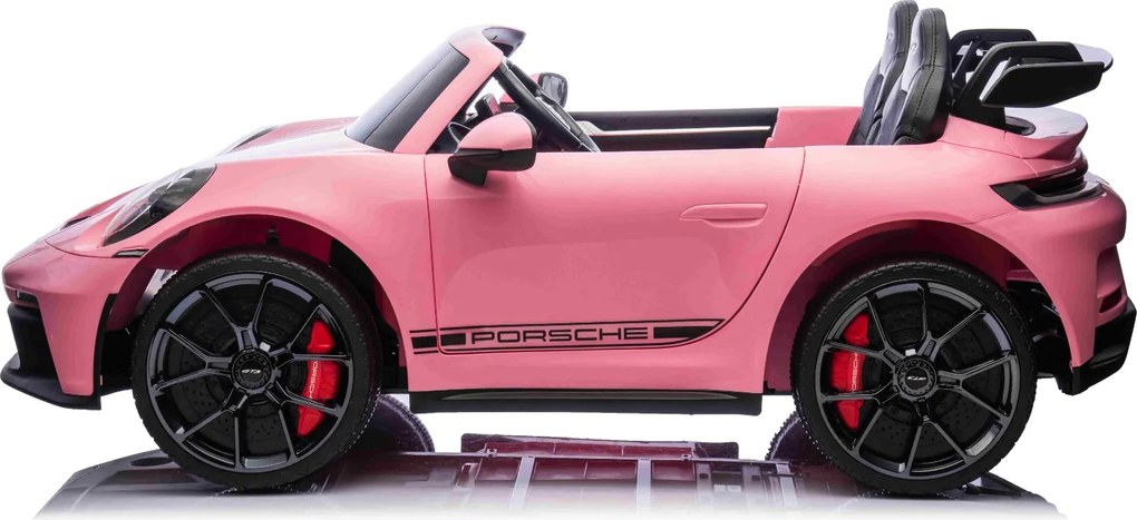 Carro elétrico para crianças Porsche 911 24V 4x4, 2 lugares, controlo remoto, entrada USB/AUX, motores de 200W, bateria de lítio, luzes LED licença OR