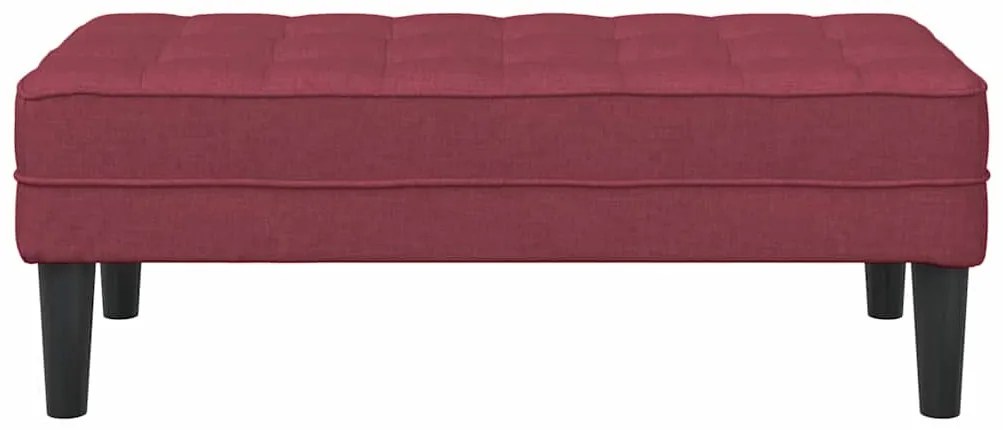 Banco vidaXL Vermelho Vinho 113x57x39 cm Tecido