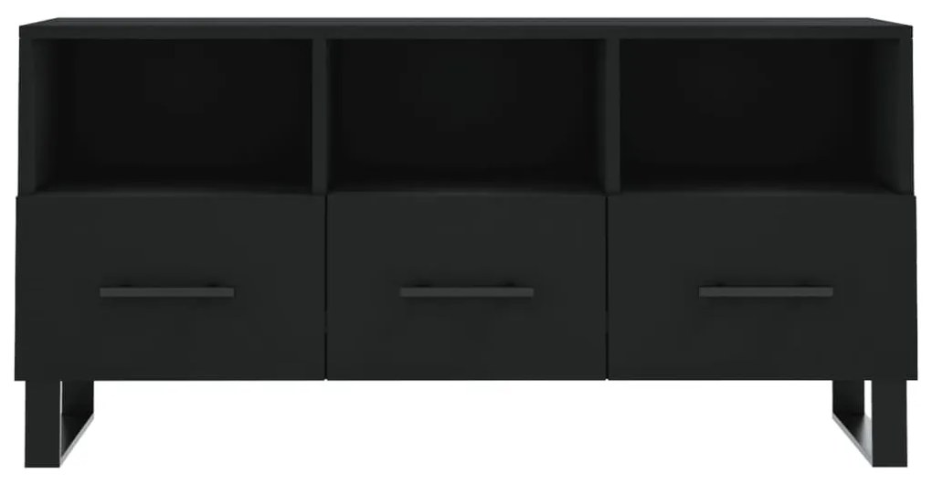 Móvel de TV 102x36x50 cm derivados de madeira preto