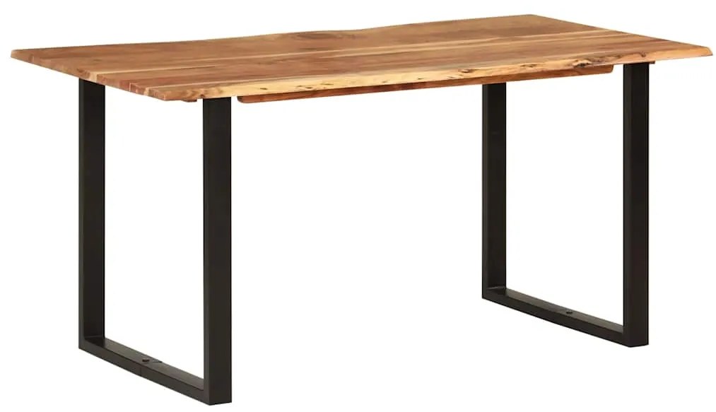 Mesa de jantar 154x80x76 cm madeira de acácia maciça