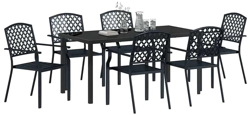 Conjunto de Jantar Jardim 3 Peças Anthracite - Aço