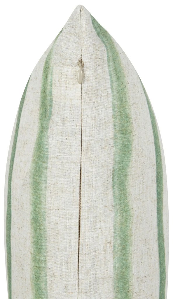 Almofada decorativa com padrão às riscas verde 50 x 30 cm KAFRA Beliani