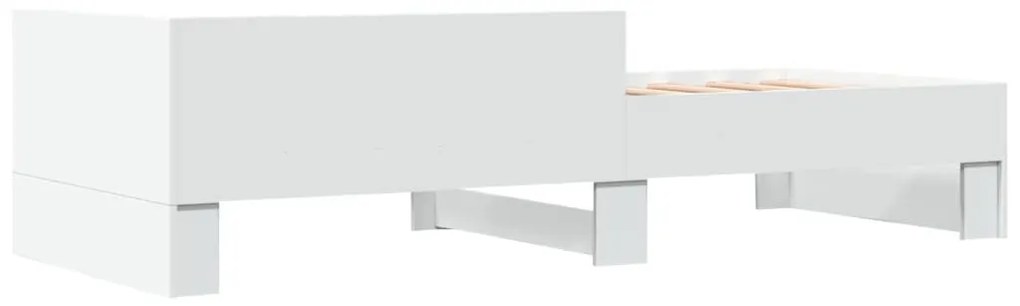 Estrutura de cama 75x190 cm derivados de madeira branco