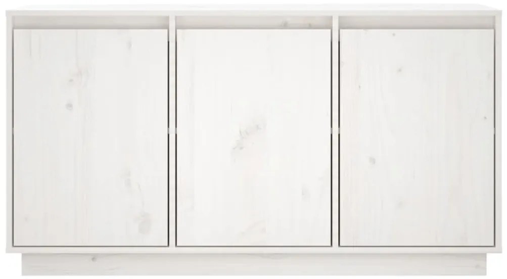 Aparador 111x34x60 cm madeira de pinho maciça branco