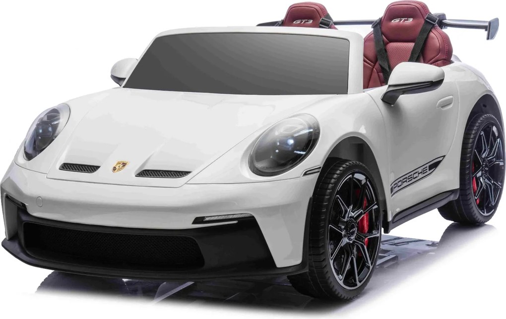 Carro elétrico para crianças Porsche 911 24V 4x4, 2 lugares, controlo remoto, entrada USB/AUX, motores de 200W, bateria de lítio, luzes LED licença OR