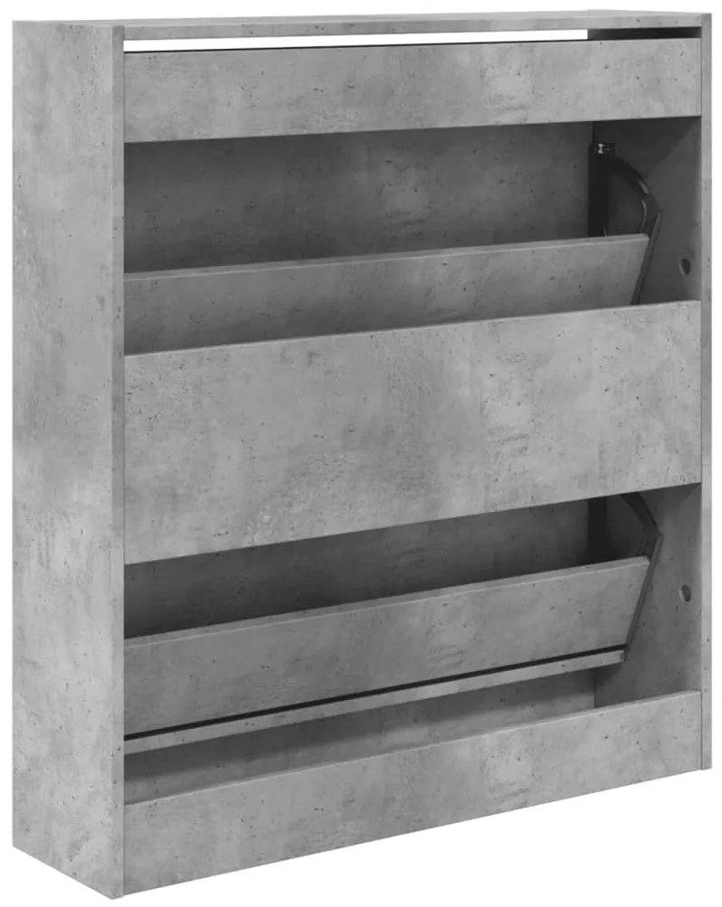 Sapateira 80x21x87,5 cm derivados de madeira cinzento cimento