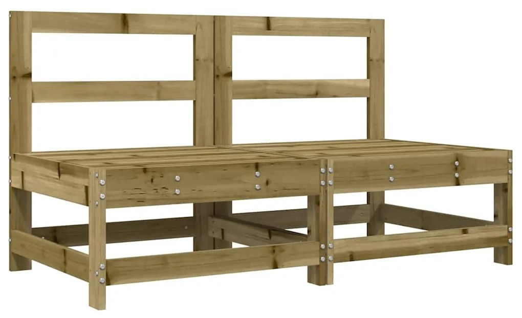 Sofás de centro com almofadões 2 pcs pinho impregnado