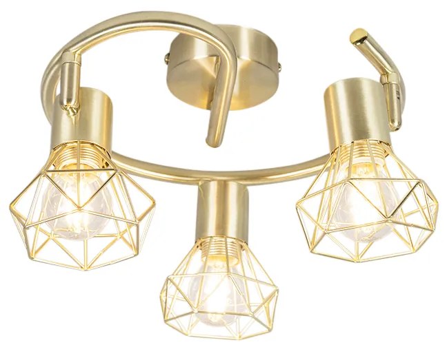 LED Holofote inteligente latão rotativo e inclinável incl. 3 Wifi P45 - Mosh Moderno