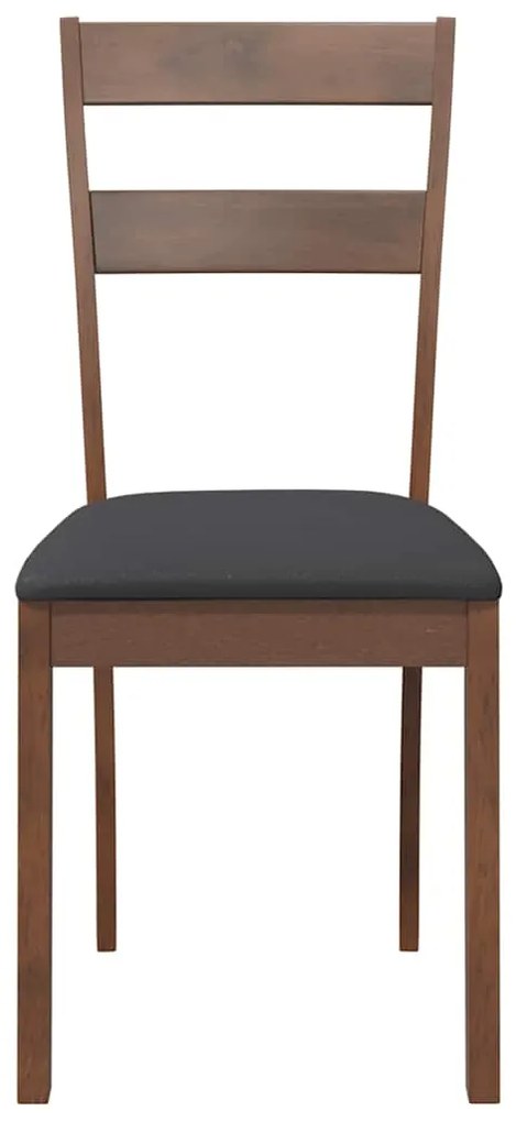Cadeiras de jantar com almofadões 2 pcs madeira maciça castanho