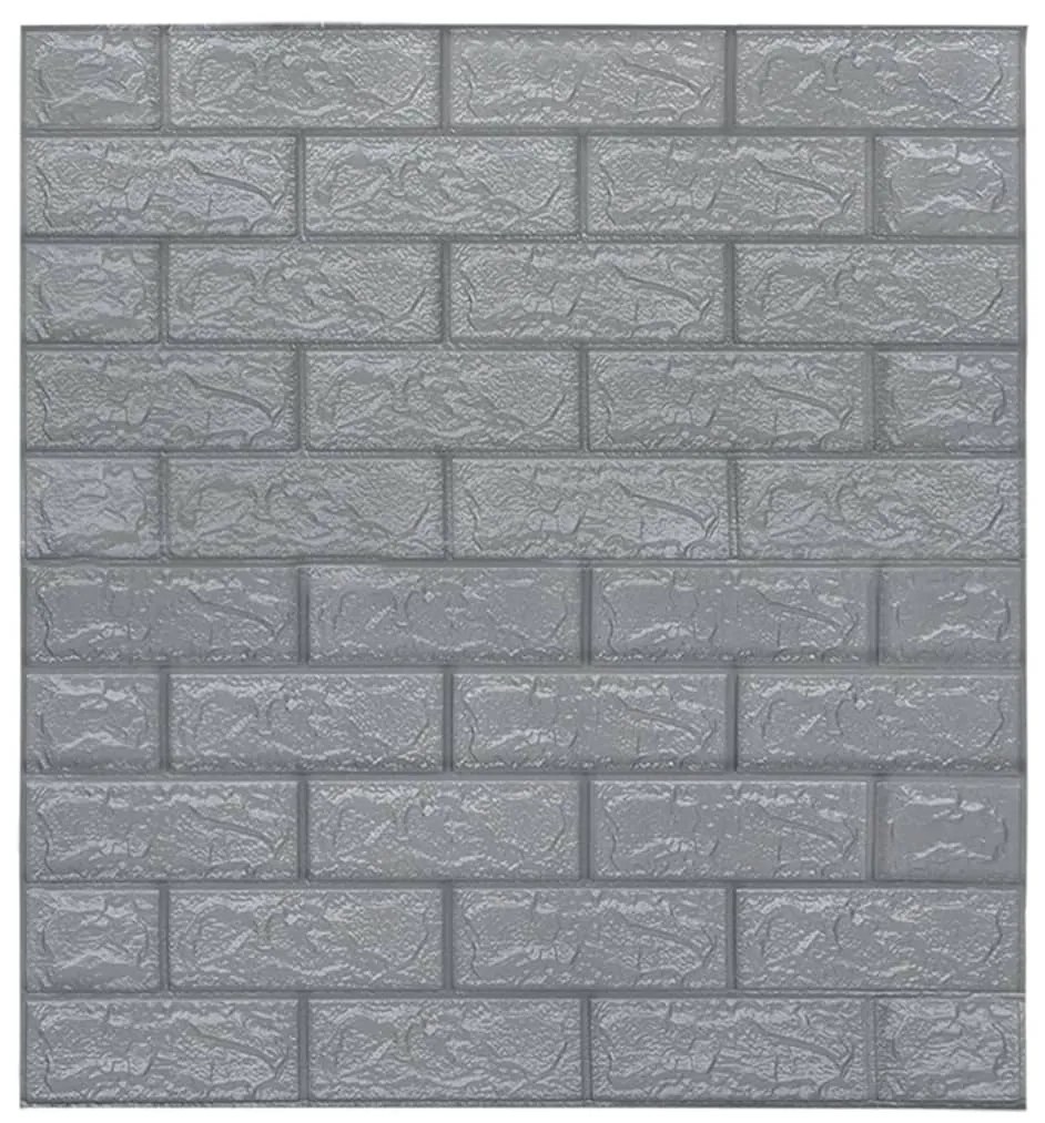 Papel de parede 3D autoadesivo tijolos 40 pcs antracite