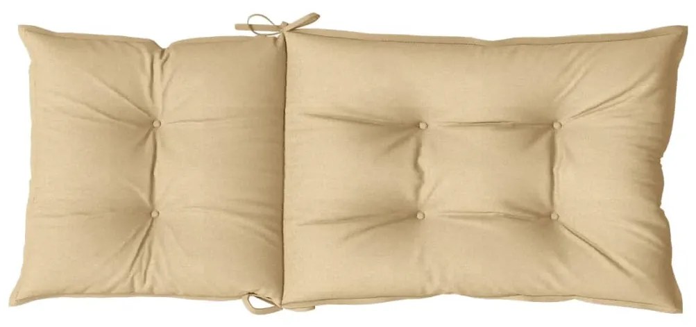 Almofadões para cadeiras altas 6 pcs mesclado tecido bege