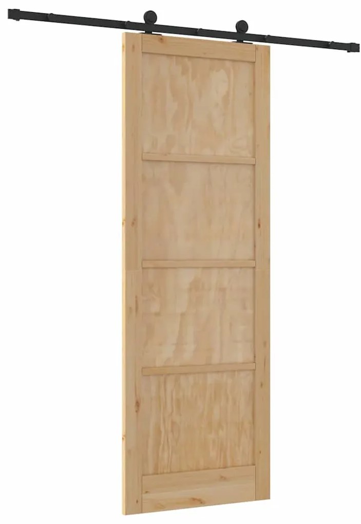 Porta Deslizante vidaXL com Conjunto de Hardware 83x232 cm Madeira Sól