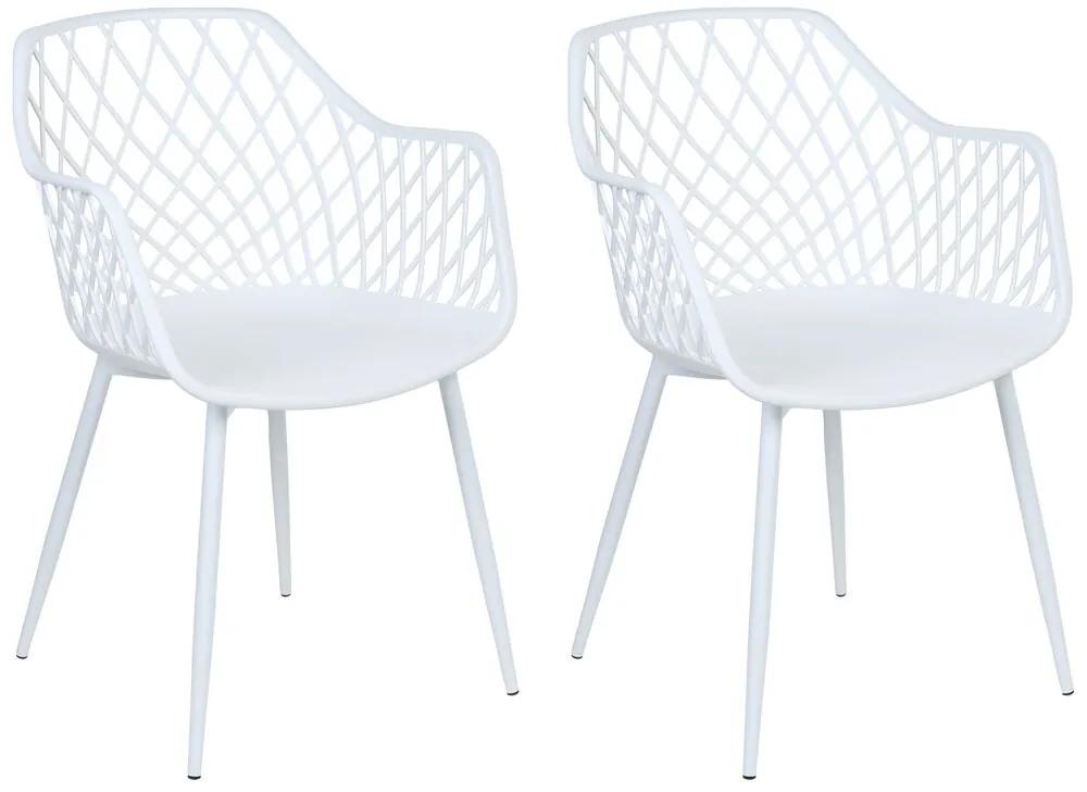 Conjunto de 2 cadeiras de jantar brancas NASHUA II Beliani