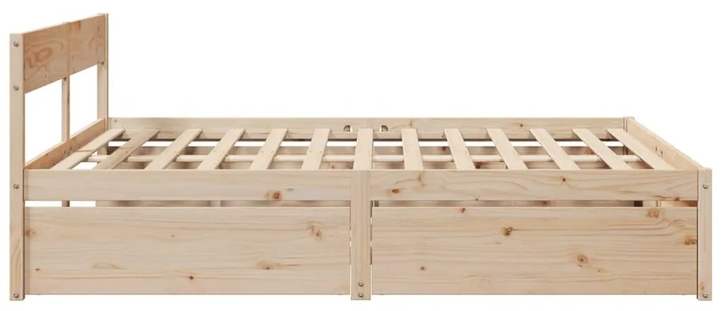 Cama sem colchão 180x200 cm madeira de pinho maciça
