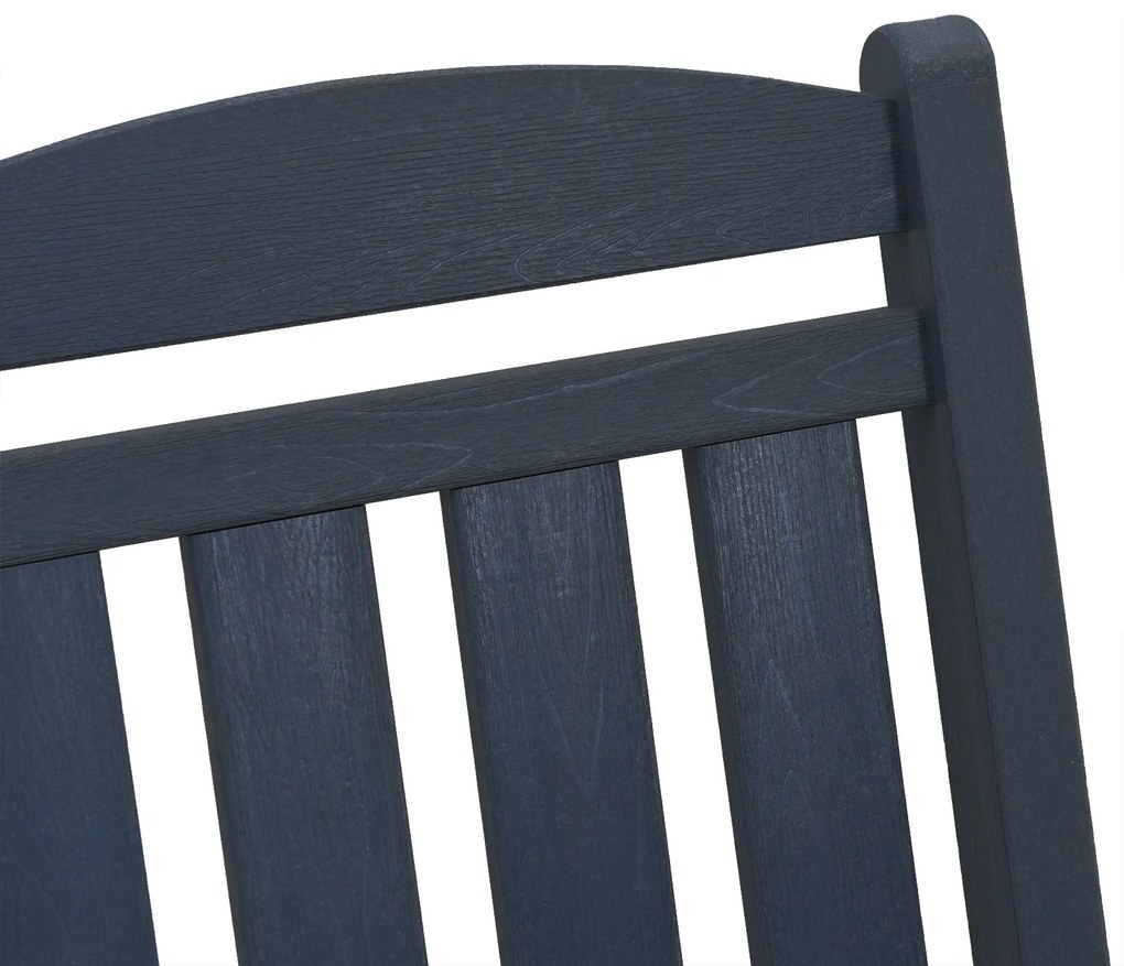 Conjunto de Lounge de Jardim 3 Peças Azul-marinho HDPE