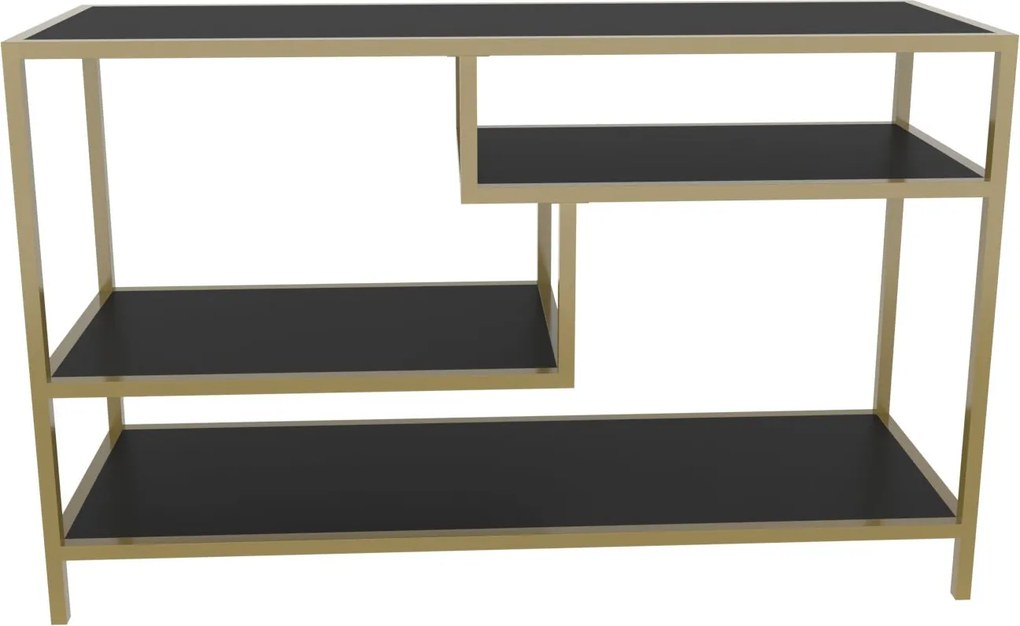 Móvel TV Robbins – Dourado e Antracite – 120x39x75 cm