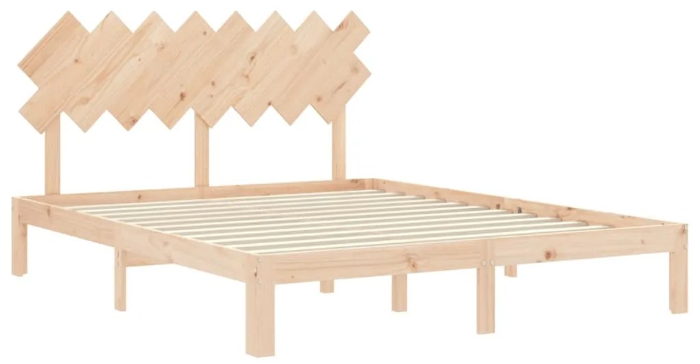 Cama sem colchão 160x200 cm madeira de pinho maciça