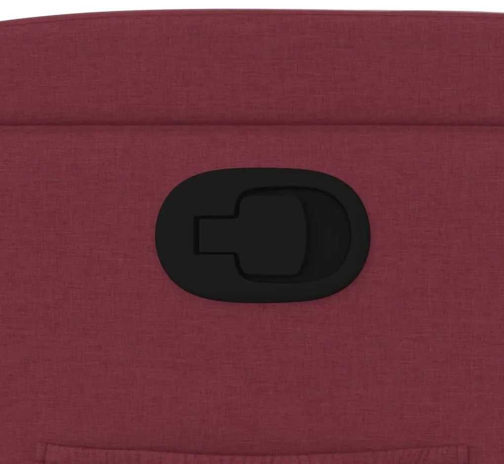 Poltrona reclinável tecido vermelho tinto