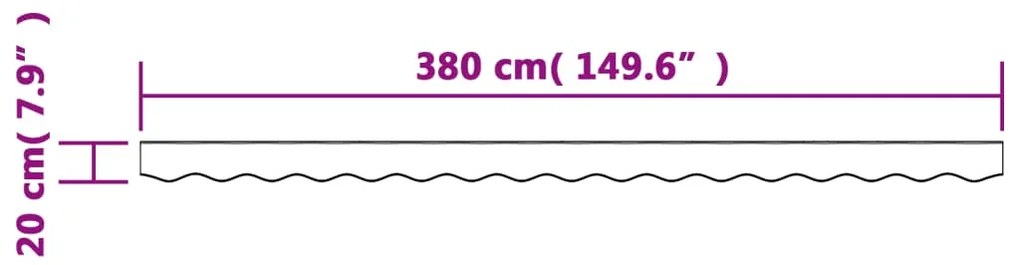 Tecido substituição p/ sanefa toldo 4 m riscas amarelo/laranja