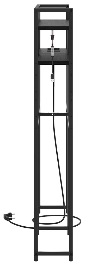 Cabeceira de armazenamento Carvalho preto 80 cm