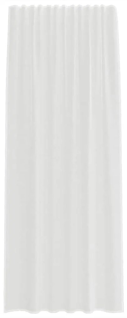 Cortinas de voile com bolsos para varão 2 pcs branco