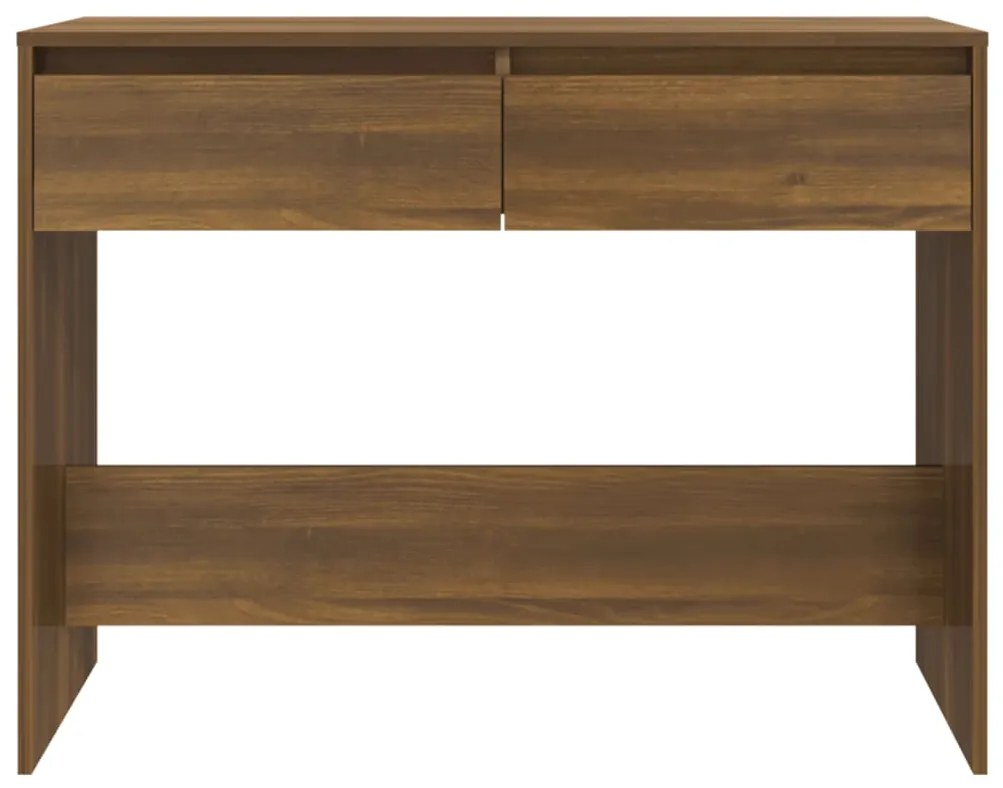 Mesa consola 100x35x76,5 cm derivados madeira carvalho castanho