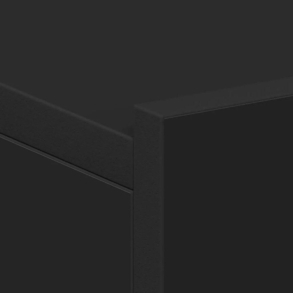 Mesa de cabeceira suspensa 2 pcs derivados de madeira preto
