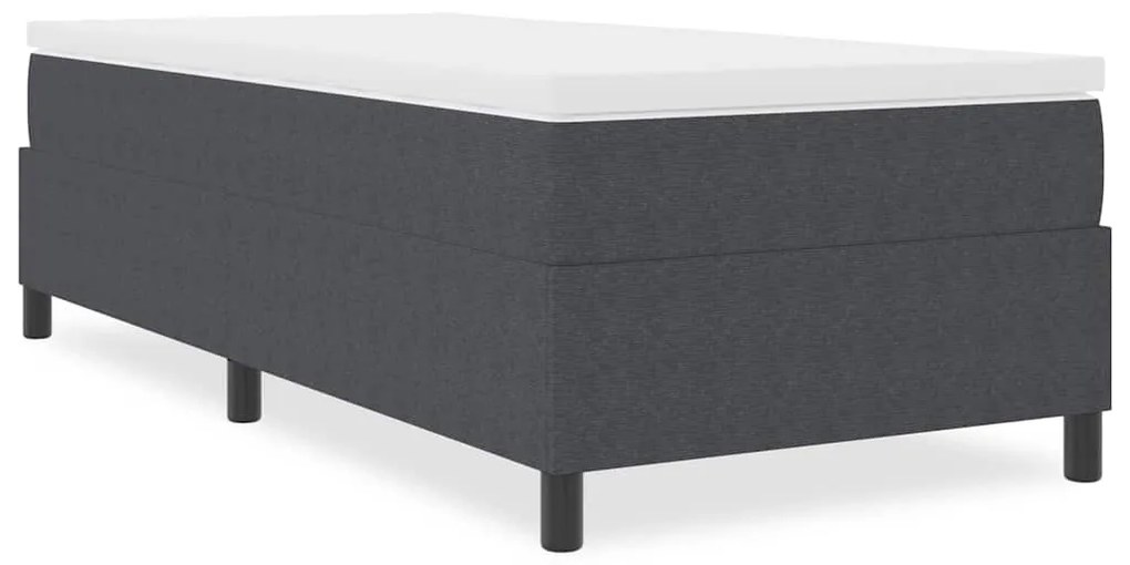 Cama Box Spring vidaXL Cinza Escuro 90x200 cm em Tecido Corduroy
