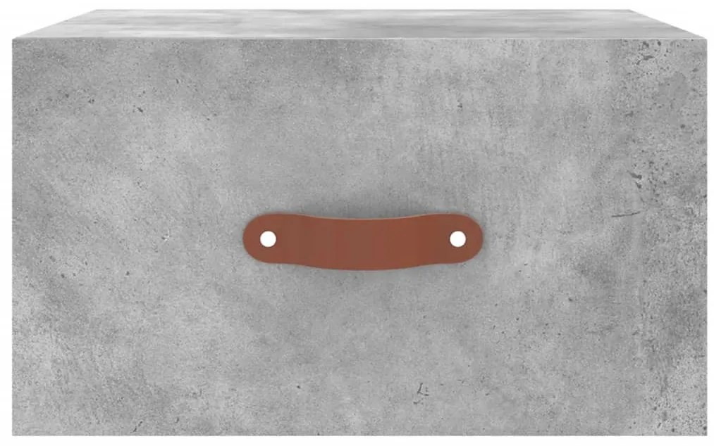 Mesa cabeceira montagem na parede 35x35x20 cm cinzento cimento